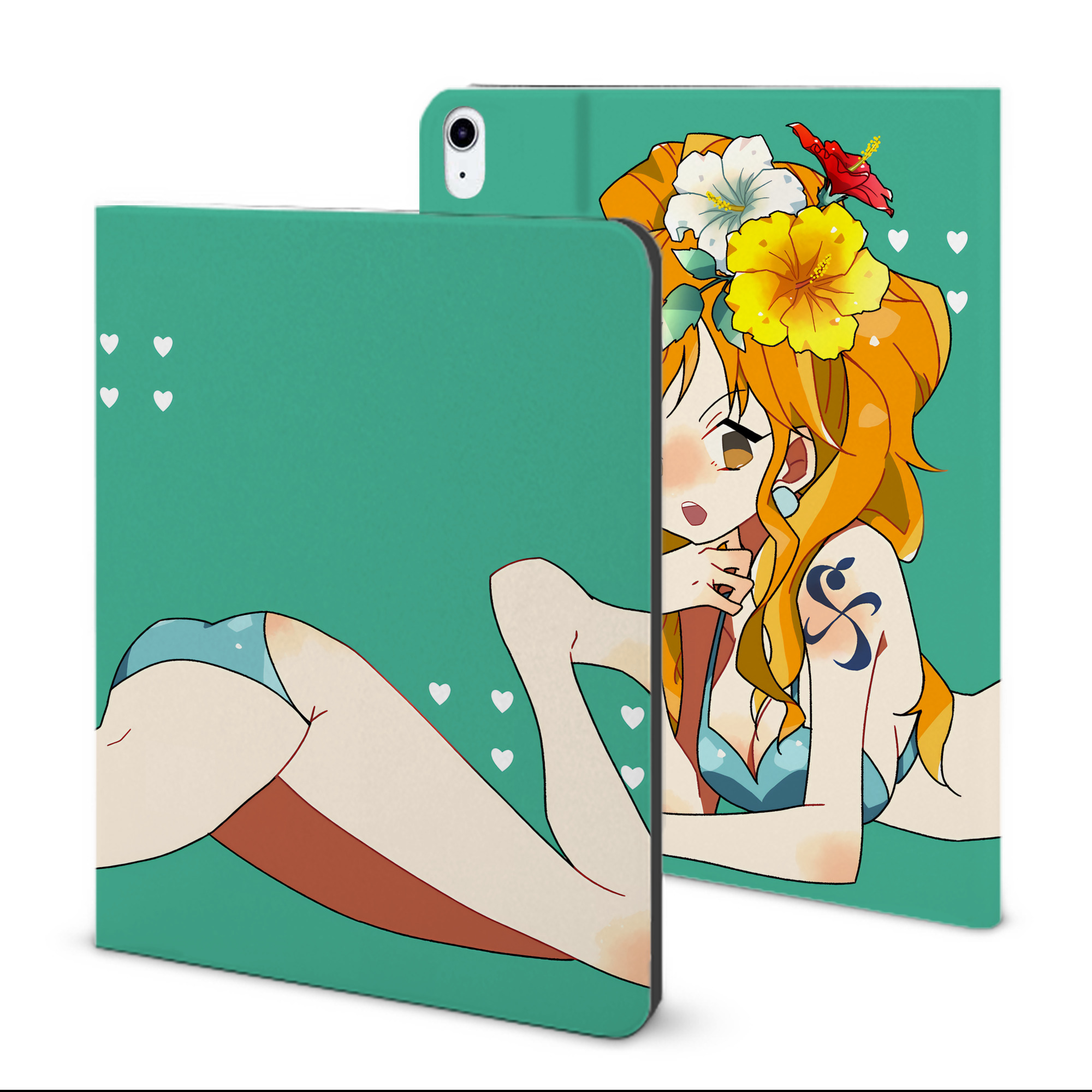 ワンピース ONE PIECE IPad ケース ブック型 PUレザー TPU 耐衝撃 軽量 薄型 ペン収納なし 全面保護 IPad 各モデル対応